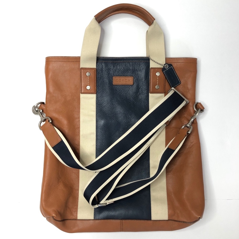 Coach . Heritage Fold-over Tote / Messenger Bag